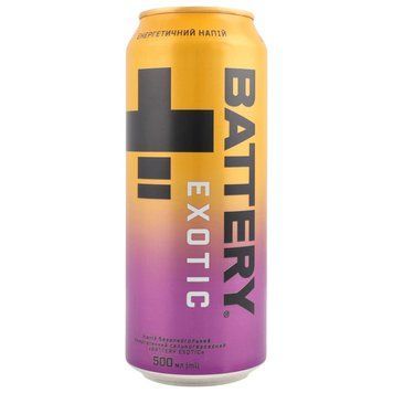 Напій б/а енерг сил/газ Battery EXOTIC бан.0.5л