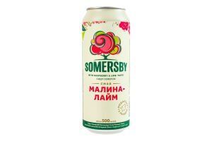 Сидр "Сомерсбі (Somersby) Смак Малина-Лайм" бан.0.5л