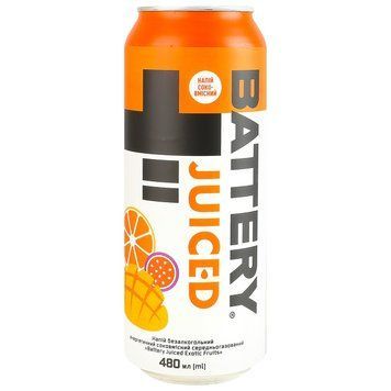 Напій б/а енерг серед/газ Battery Juiced Exotic Fruits бан.0.48л