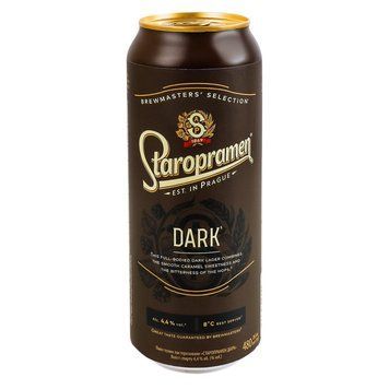 Пиво темне пастеризоване "Старопрамен Дарк" ("Staropramen Dark") бан. 0.48л
